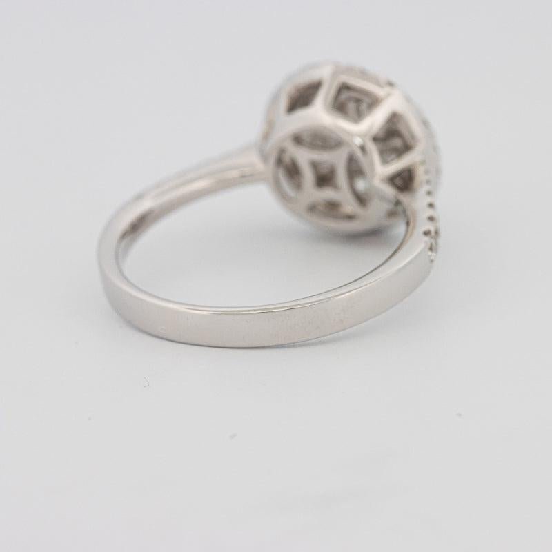 Invisible round halo diamond ring - ZIZOV DIAMONDS