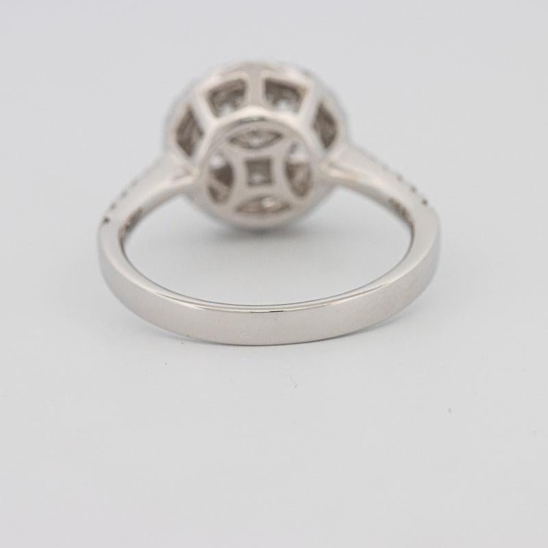 Invisible round halo diamond ring - ZIZOV DIAMONDS