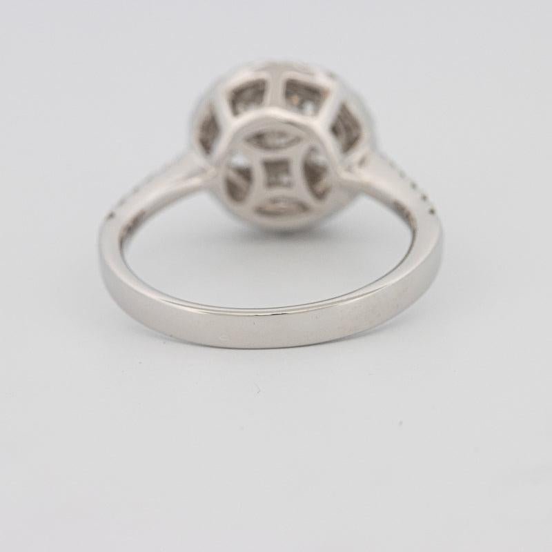 Invisible round halo diamond ring - ZIZOV DIAMONDS