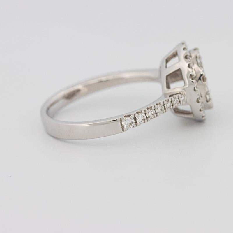 Invisible round halo diamond ring - ZIZOV DIAMONDS