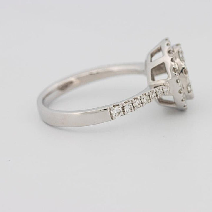 Invisible round halo diamond ring - ZIZOV DIAMONDS