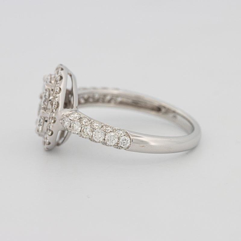 Invisible round halo diamond ring - ZIZOV DIAMONDS