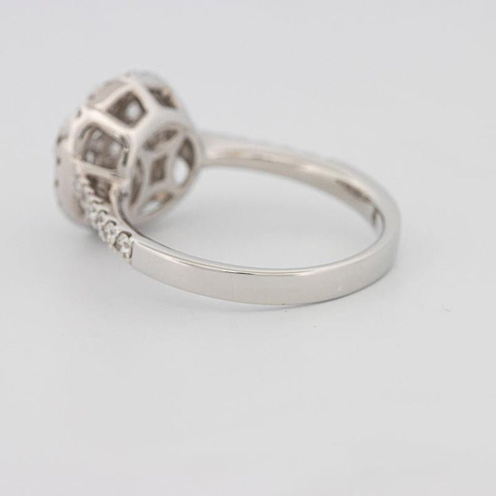 Invisible round halo diamond ring - ZIZOV DIAMONDS