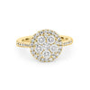 Invisible round halo diamond ring - ZIZOV DIAMONDS