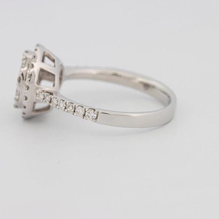 Invisible round halo diamond ring - ZIZOV DIAMONDS