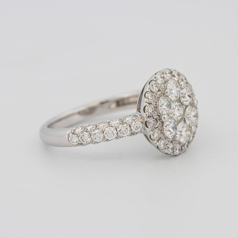 Invisible round halo diamond ring - ZIZOV DIAMONDS