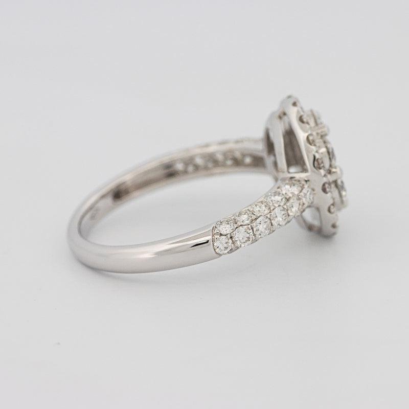 Invisible round halo diamond ring - ZIZOV DIAMONDS