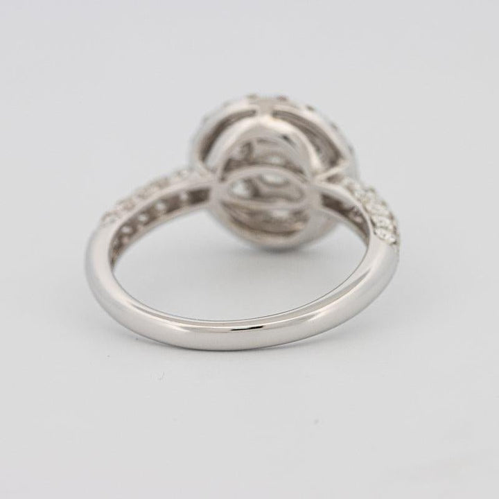 Invisible round halo diamond ring - ZIZOV DIAMONDS