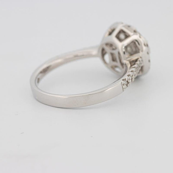 Invisible round halo diamond ring - ZIZOV DIAMONDS