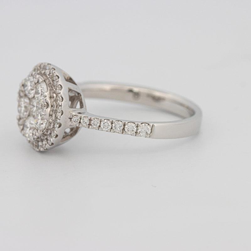 Invisible round halo diamond ring - ZIZOV DIAMONDS