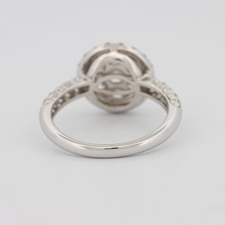 Invisible round halo diamond ring - ZIZOV DIAMONDS