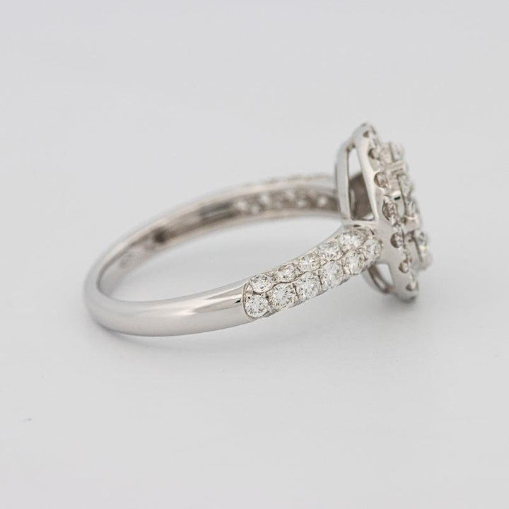Invisible round halo diamond ring - ZIZOV DIAMONDS