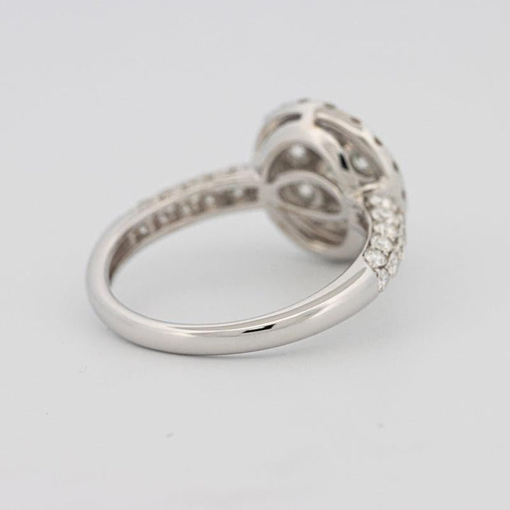 Invisible round halo diamond ring - ZIZOV DIAMONDS