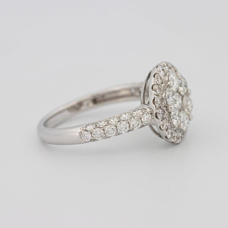Invisible round halo diamond ring - ZIZOV DIAMONDS