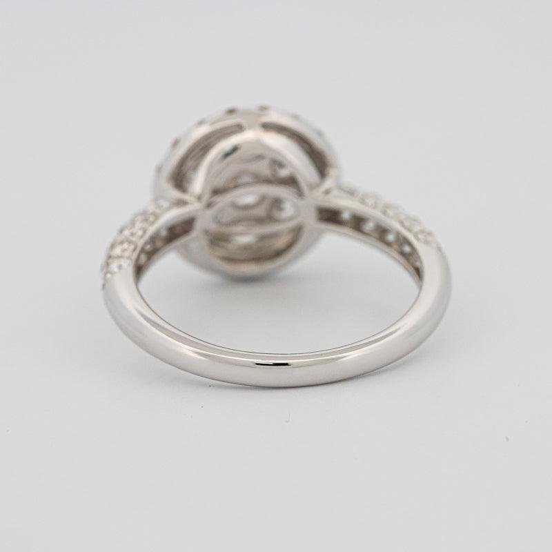 Invisible round halo diamond ring - ZIZOV DIAMONDS