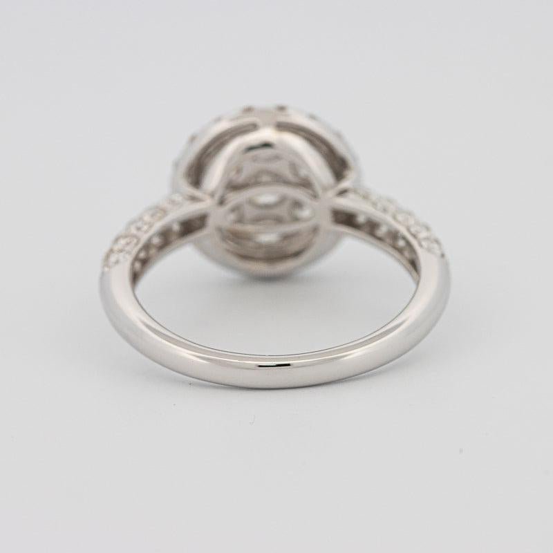 Invisible round halo diamond ring - ZIZOV DIAMONDS