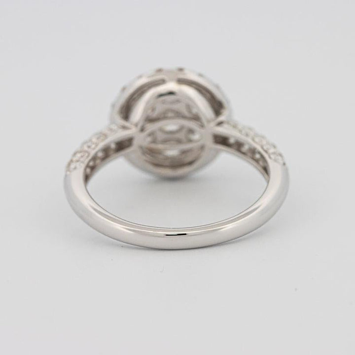 Invisible round halo diamond ring - ZIZOV DIAMONDS