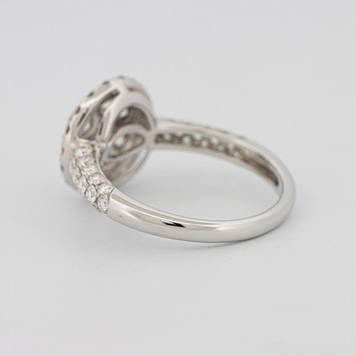 Invisible round halo diamond ring - ZIZOV DIAMONDS