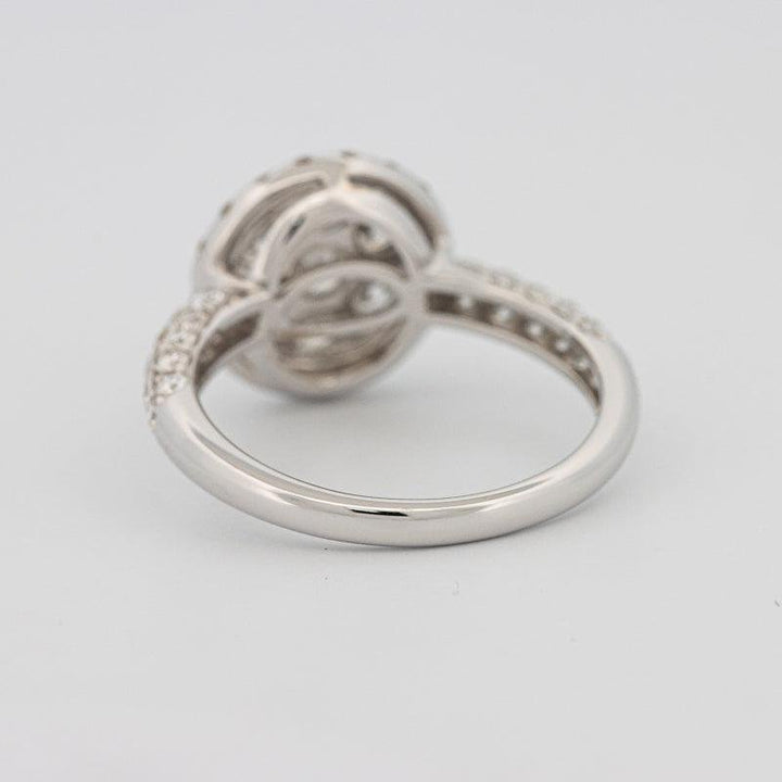 Invisible round halo diamond ring - ZIZOV DIAMONDS