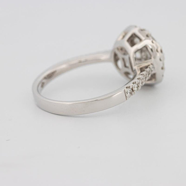 Invisible round halo diamond ring - ZIZOV DIAMONDS