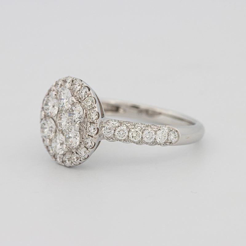 Invisible round halo diamond ring - ZIZOV DIAMONDS