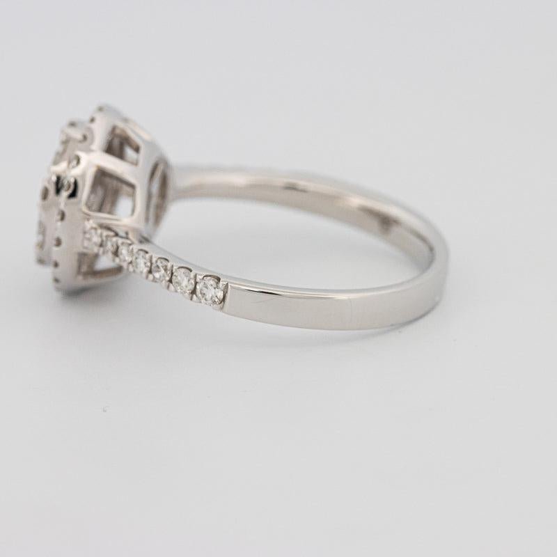 Invisible round halo diamond ring - ZIZOV DIAMONDS