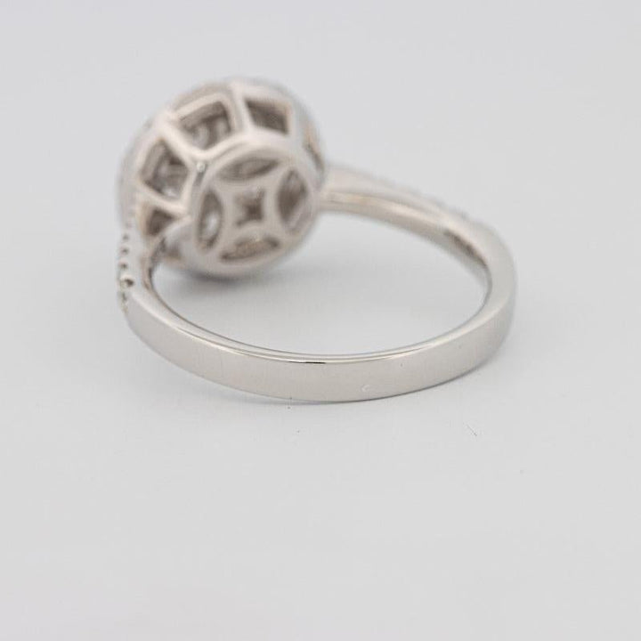 Invisible round halo diamond ring - ZIZOV DIAMONDS