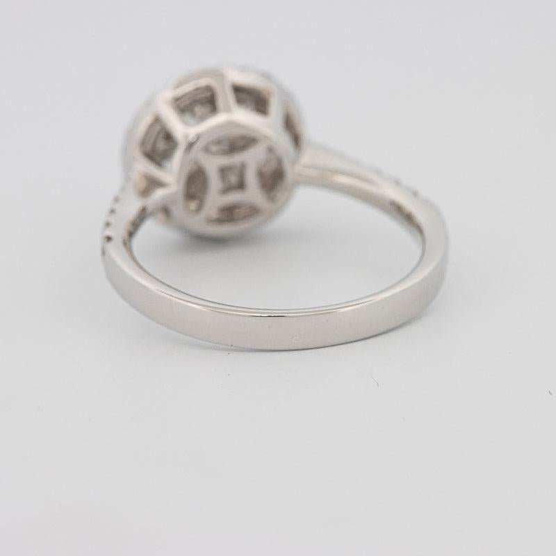 Invisible round halo diamond ring - ZIZOV DIAMONDS