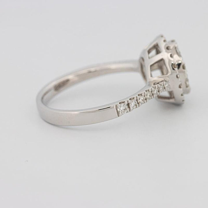 Invisible round halo diamond ring - ZIZOV DIAMONDS