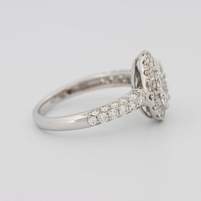 Invisible round halo diamond ring - ZIZOV DIAMONDS