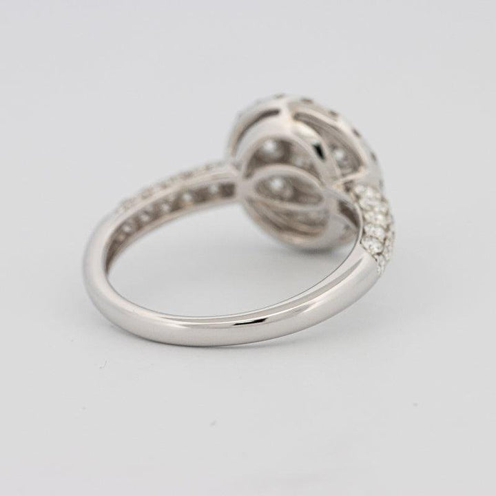 Invisible round halo diamond ring - ZIZOV DIAMONDS