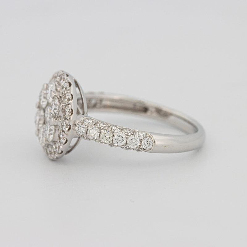Invisible round halo diamond ring - ZIZOV DIAMONDS