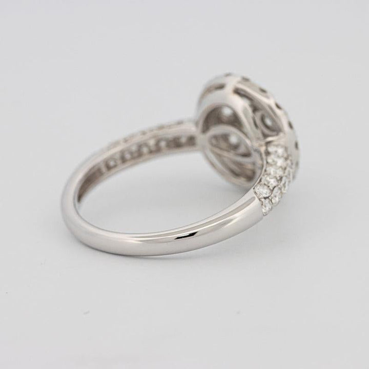 Invisible round halo diamond ring - ZIZOV DIAMONDS