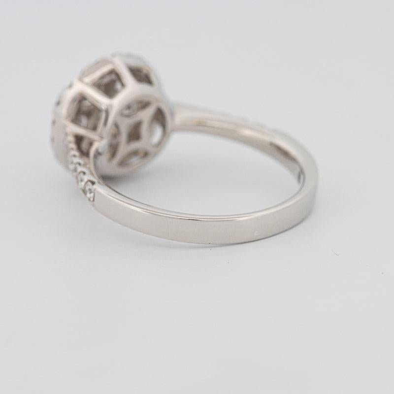 Invisible round halo diamond ring - ZIZOV DIAMONDS