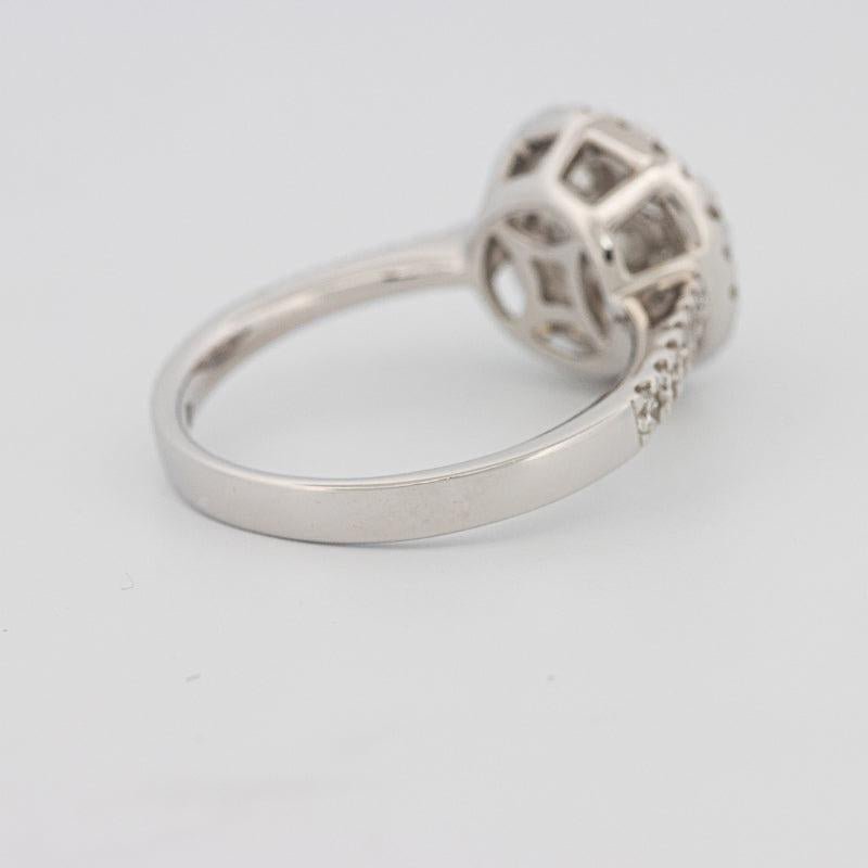 Invisible round halo diamond ring - ZIZOV DIAMONDS