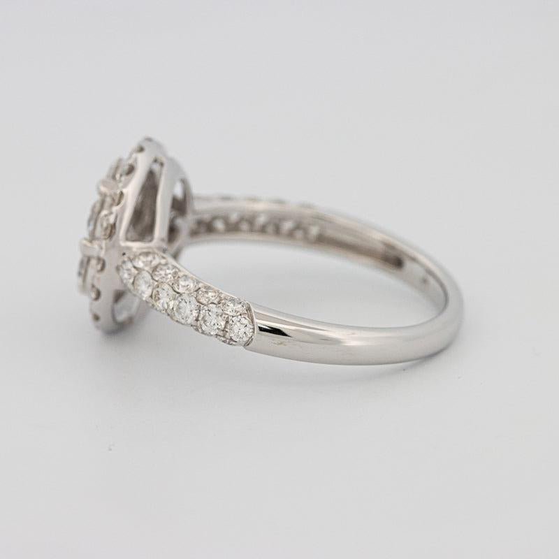 Invisible round halo diamond ring - ZIZOV DIAMONDS