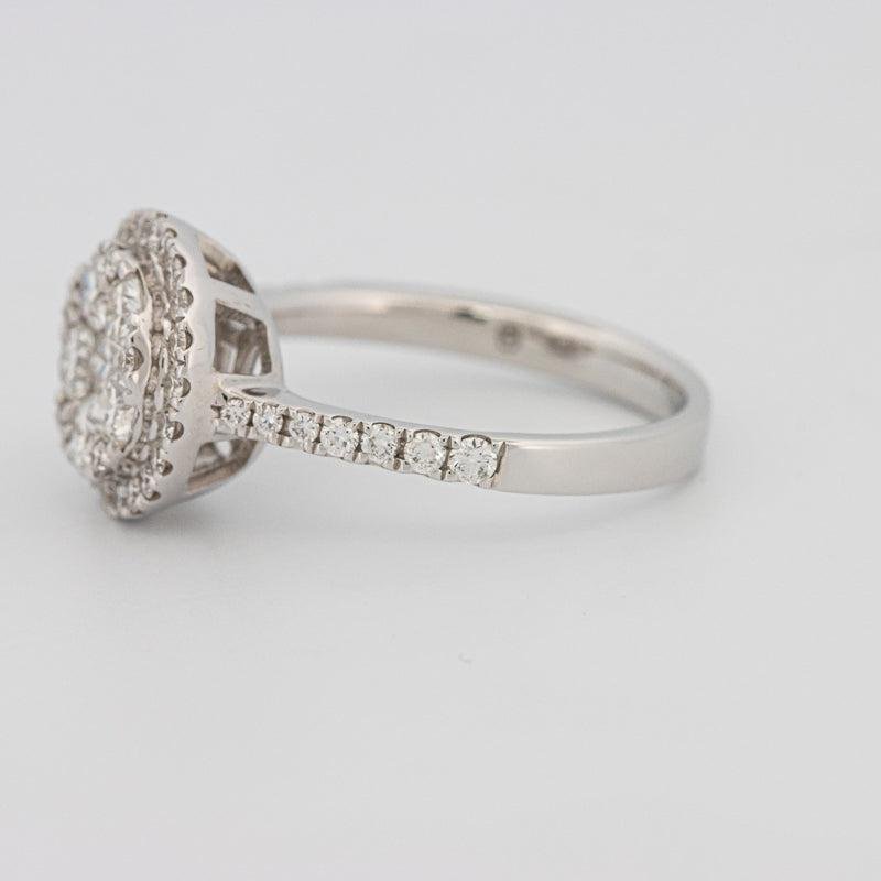 Invisible round halo diamond ring - ZIZOV DIAMONDS