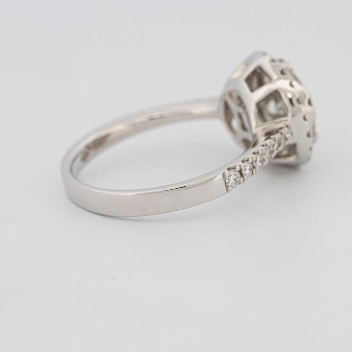 Invisible round halo diamond ring - ZIZOV DIAMONDS