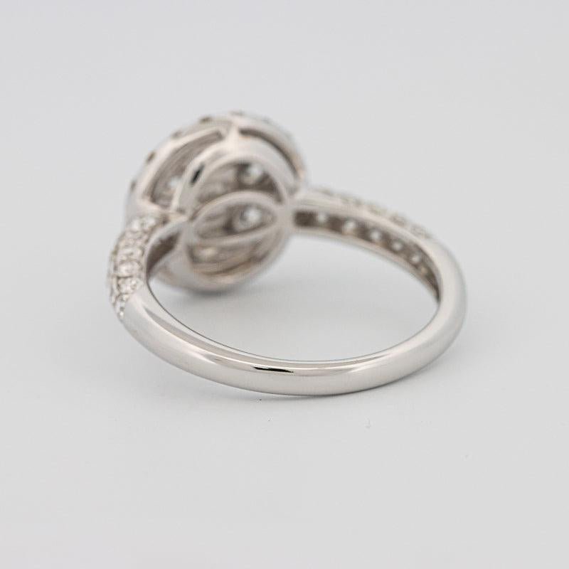 Invisible round halo diamond ring - ZIZOV DIAMONDS