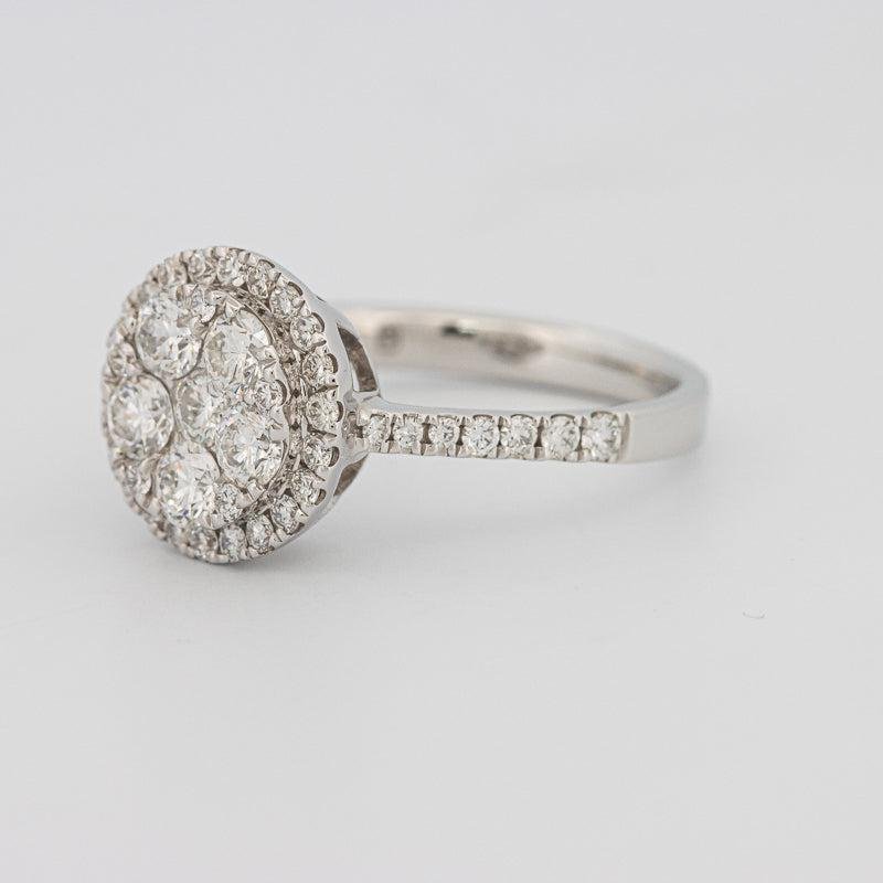 Invisible round halo diamond ring - ZIZOV DIAMONDS