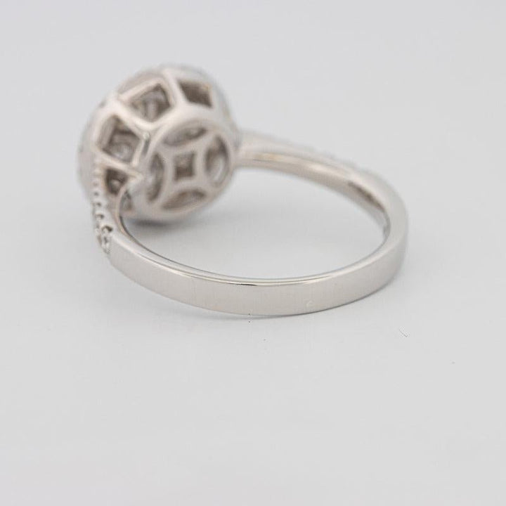 Invisible round halo diamond ring - ZIZOV DIAMONDS