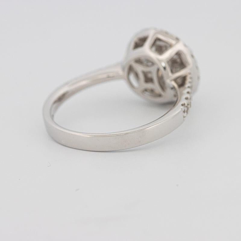 Invisible round halo diamond ring - ZIZOV DIAMONDS