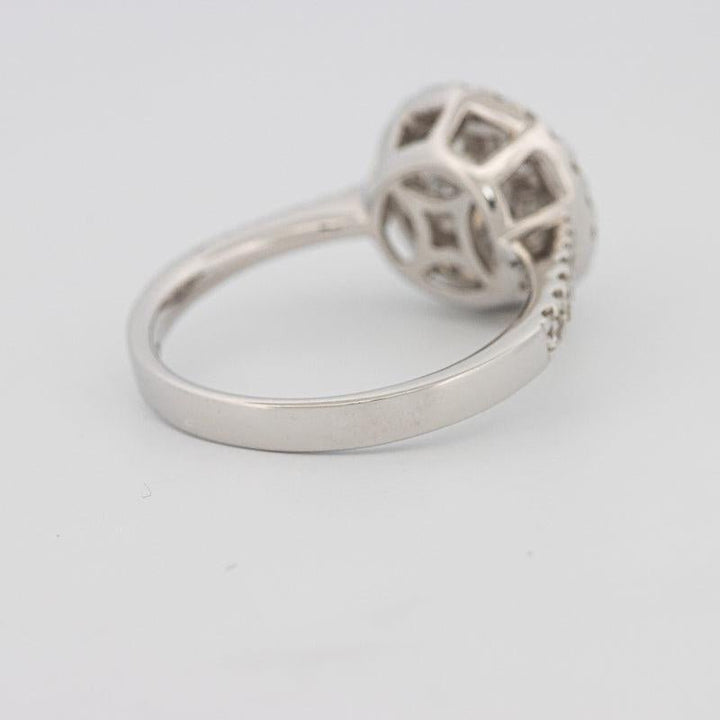 Invisible round halo diamond ring - ZIZOV DIAMONDS