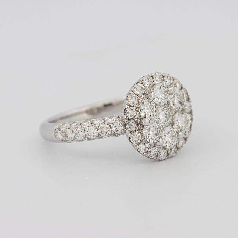 Invisible round halo diamond ring - ZIZOV DIAMONDS