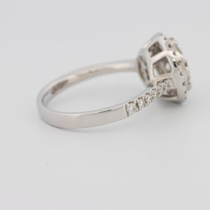 Invisible round halo diamond ring - ZIZOV DIAMONDS