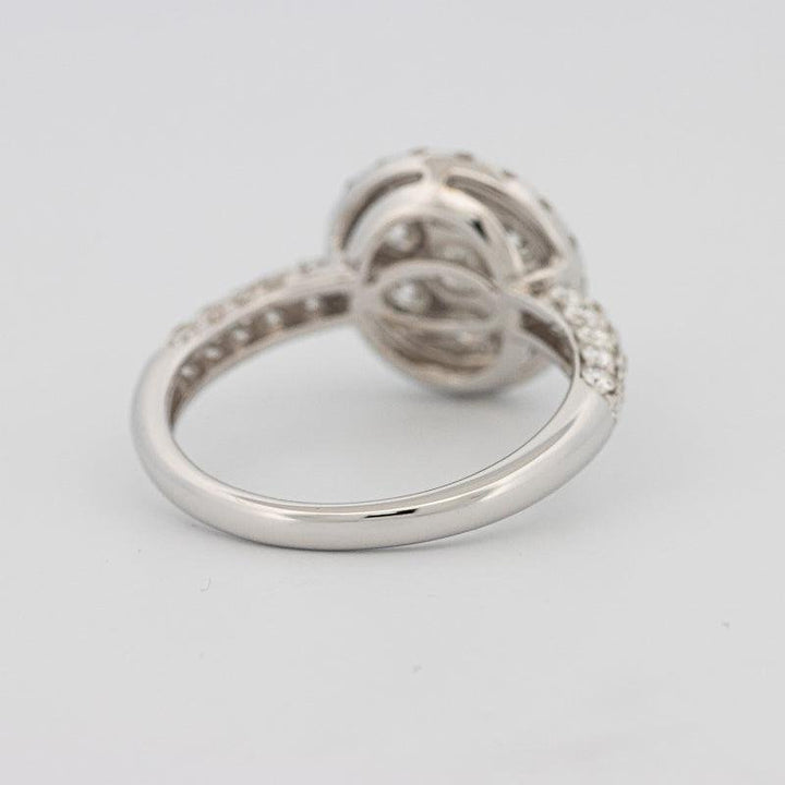 Invisible round halo diamond ring - ZIZOV DIAMONDS