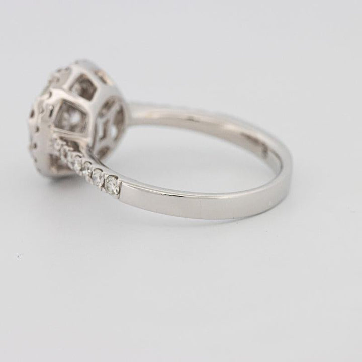 Invisible round halo diamond ring - ZIZOV DIAMONDS