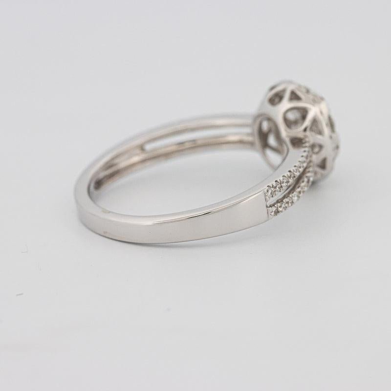 Invisible round halo diamond ring with split band - ZIZOV DIAMONDS