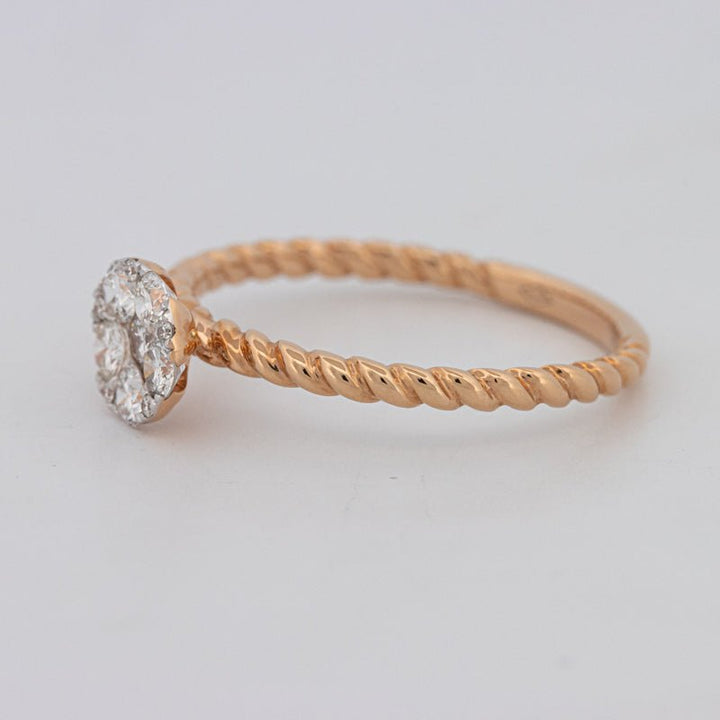 Invisible Round Solitaire Dot Ring - ZIZOV DIAMONDS