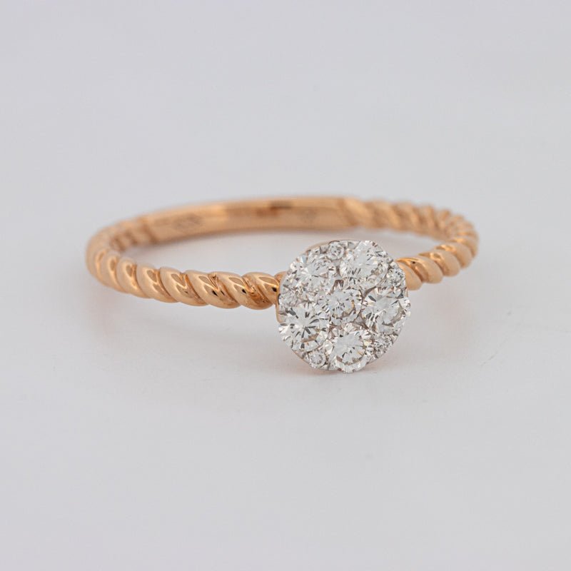 Invisible Round Solitaire Dot Ring - ZIZOV DIAMONDS